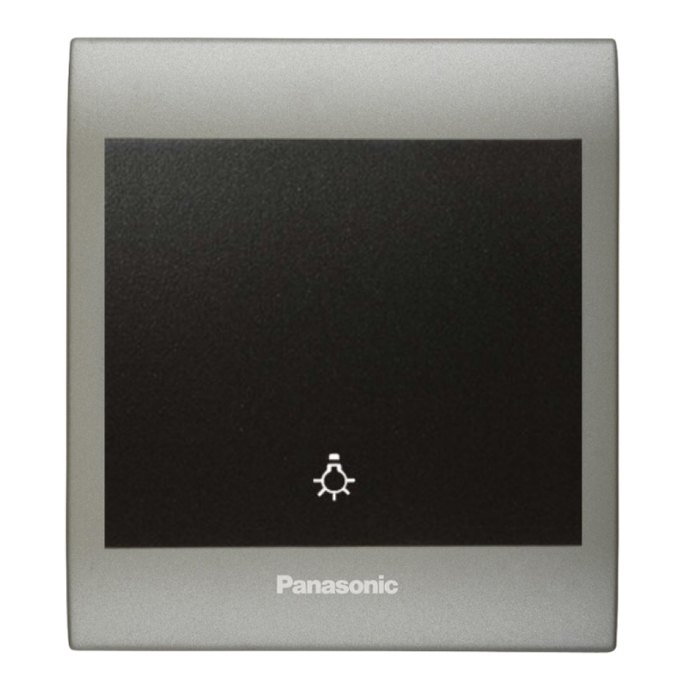 Viko Panasonic Thea Blu Light Anahtar, Çerçeve Inox Matt+Dore, Kapak Siyah