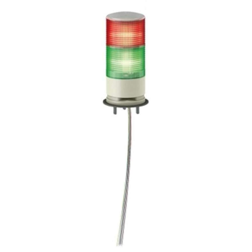 Schneider Electric XVGB2SW Easy Harmony XVG, Monoblok ışıklı kolon, Ø60, kırmızı yeşil, sabit ışıklı, buzzer, taban montajı, IP42, 24 V AC/DC